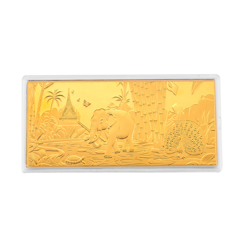 999er Goldfolie mit Dschungel-Safari-Motiv, 100mg, 15,5x7,5cm