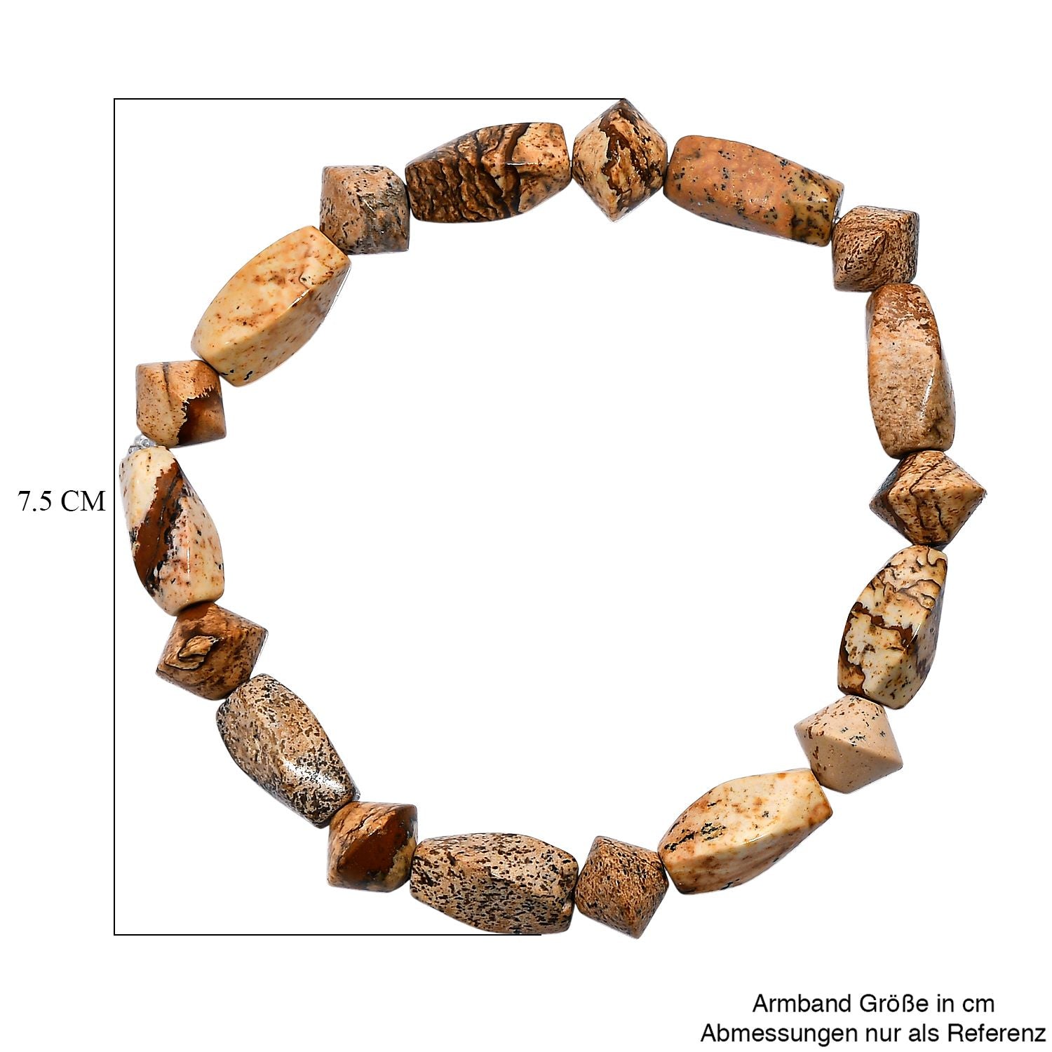 Bild Jasper Armband Flexibel (18 cm), ca. 94.00 ct