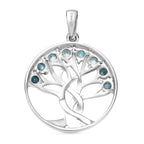 D'Joy Blauer Zirkon Anhänger 925 Silber rhodiniert ca. 1.35 ct