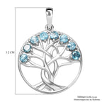D'Joy Blauer Zirkon Anhänger 925 Silber rhodiniert ca. 1.35 ct