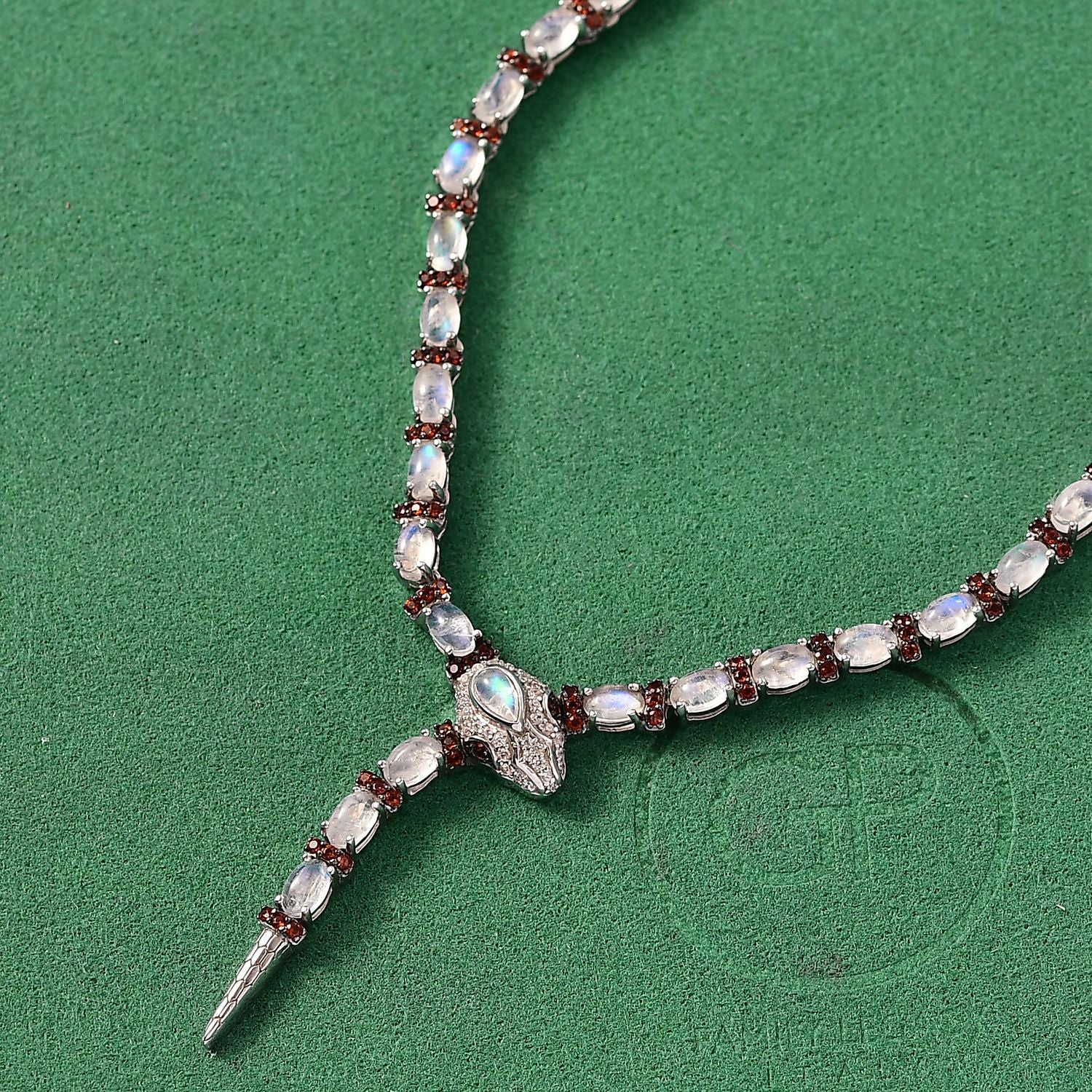 GP Trionfo Kollektion - AAA Regenbogen Mondstein Halskette ca. 45 cm + 5 cm Extender, 925 Silber rhodiniert ca. 11.31 ct