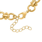 Simulierter Gelber Bernstein Armband ca. 19 cm mit 5 cm extender, goldfarben