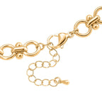 Simulierte Mehrfarbige Bernstein Halskette ca. 50 cm + 5 cm Extender, goldfarben
