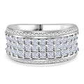 Lustro Stella Weißer Zirkonia Ring 925 Silber rhodiniert (Größe 17.00)