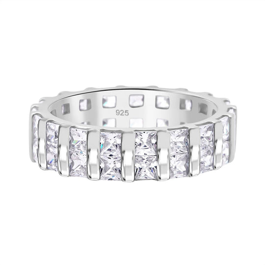 Lustro Stella Weißer Zirkonia Ring 925 Silber rhodiniert (Größe 20.00)