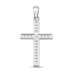 Lustro Stella Weißer Zirkonia Anhänger 925 Silber rhodiniert