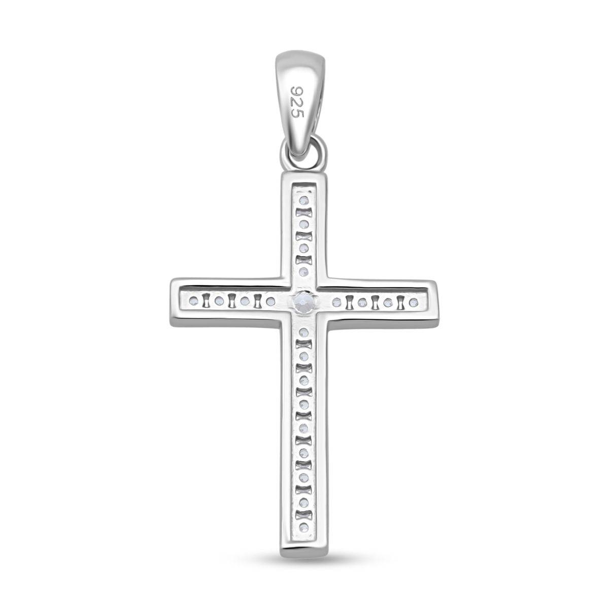 Lustro Stella Weißer Zirkonia Anhänger 925 Silber rhodiniert