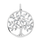 Lustro Stella Weißer Zirkonia Anhänger 925 Silber rhodiniert