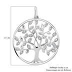 Lustro Stella Weißer Zirkonia Anhänger 925 Silber rhodiniert
