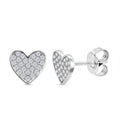 LUSTRO STELLA - Weißer Zirkonia Ohrringe 925 Silber rhodiniert
