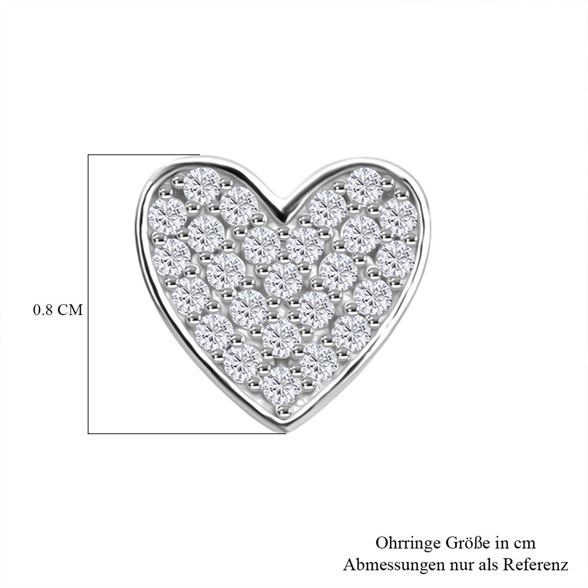 LUSTRO STELLA - Weißer Zirkonia Ohrringe 925 Silber rhodiniert
