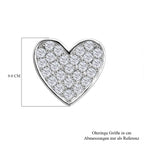 LUSTRO STELLA - Weißer Zirkonia Ohrringe 925 Silber rhodiniert