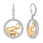 Lustro Stella Weißer Zirkonia Ohrringe 925 Silber rhodiniert