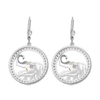 Lustro Stella Weißer Zirkonia Ohrringe 925 Silber rhodiniert