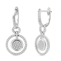 Lustro Stella Weißer Zirkonia Ohrringe 925 Silber rhodiniert