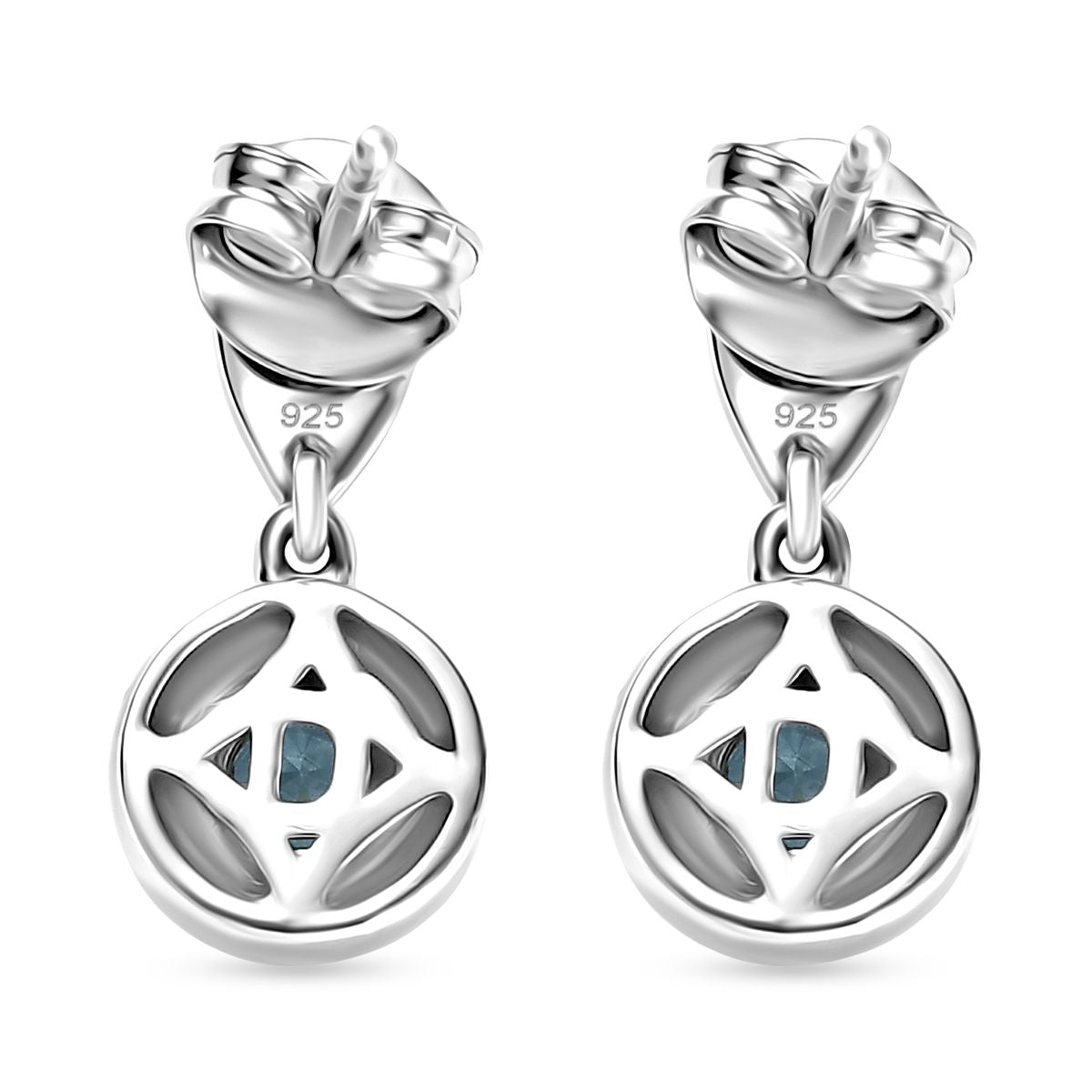 D'Joy Blauer Zirkon Ohrringe 925 Silber rhodiniert ca. 0.68 ct