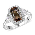 D'Joy AA Andalusit, Moissanit Ring 925 Silber Rhodiniert (Größe 17.00) ca. 2,89 ct