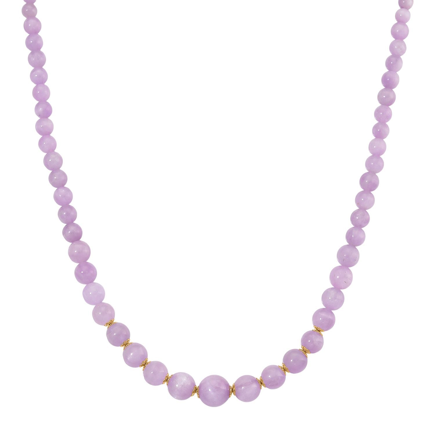 D'Joy Kunzit Halskette ca. 50 cm 925 Silber gelb vergoldet ca. 250.00 ct
