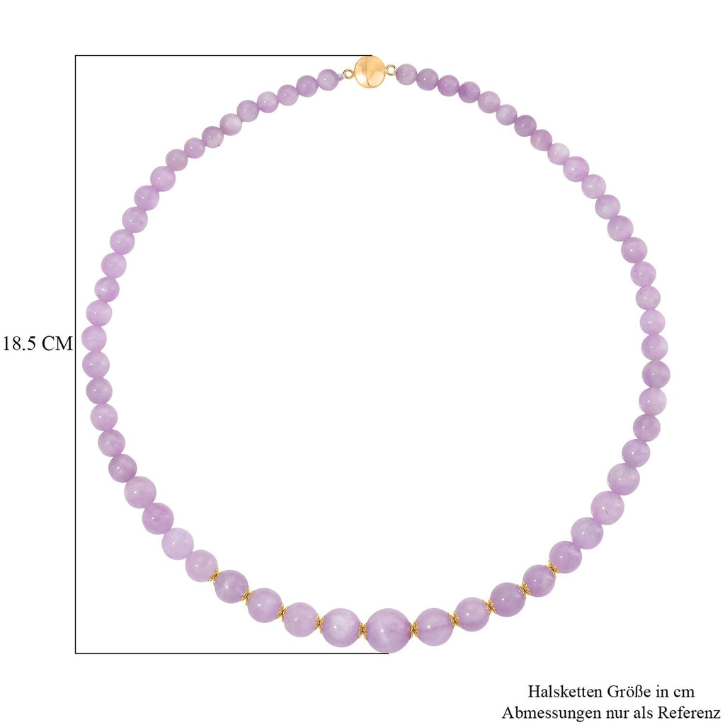 D'Joy Kunzit Halskette ca. 50 cm 925 Silber gelb vergoldet ca. 250.00 ct