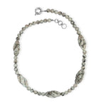 EVER TRUE Sesam-Jaspis Halskette ca. 50 cm Nickelfreies Messing Platiniert ca. 270.00 ct