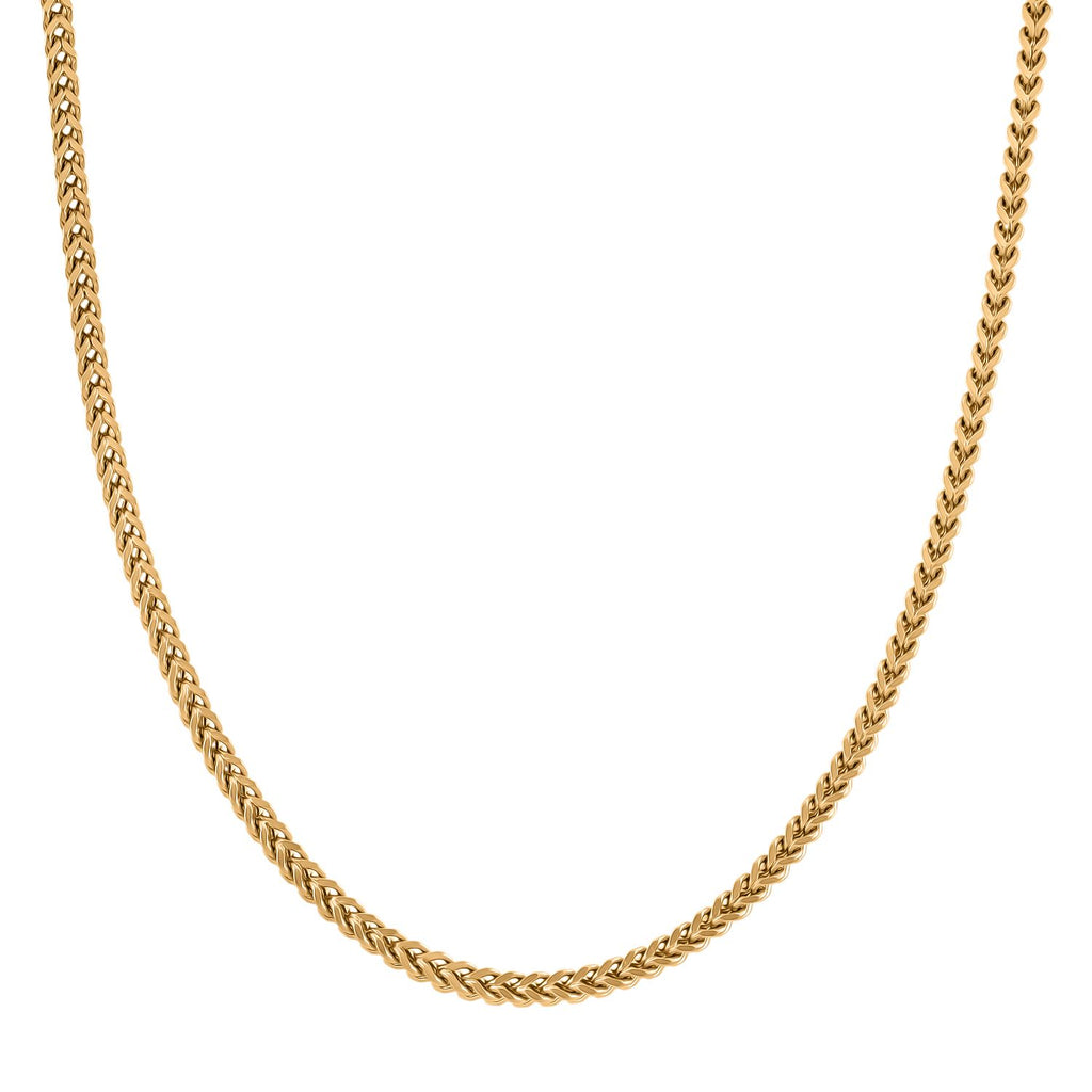 DESIGNER INSPIRIERT 3D Spiga Collier, ca. 50 cm, 316L Edelstahl -goldfarben