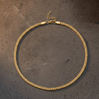 DESIGNER INSPIRIERT 3D Spiga Collier, ca. 50 cm, 316L Edelstahl -goldfarben