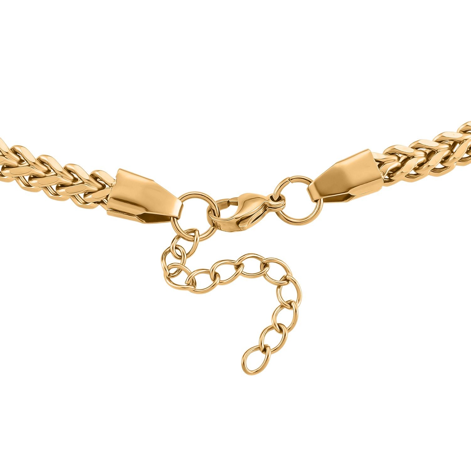 DESIGNER INSPIRIERT 3D Spiga Collier, ca. 50 cm, 316L Edelstahl -goldfarben