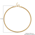DESIGNER INSPIRIERT 3D Spiga Collier, ca. 50 cm, 316L Edelstahl -goldfarben