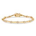 EverTrue 19cm Armband mit Diamantakzenten in Goldton