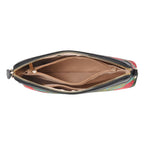 LA MAREY Signature - Seiden-Brokat-Crossbody-Bag, 24x6x14 cm, Schwarz Rot