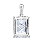 LUXURIANT DIAMOND - Lab Grown Diamant IGI zertifiziert VS2/F, Smaragd-Schliff Anhänger 925 Silber rhodiniert ca. 10.00 ct