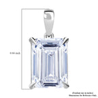 LUXURIANT DIAMOND - Lab Grown Diamant IGI zertifiziert VS2/F, Smaragd-Schliff Anhänger 925 Silber rhodiniert ca. 10.00 ct