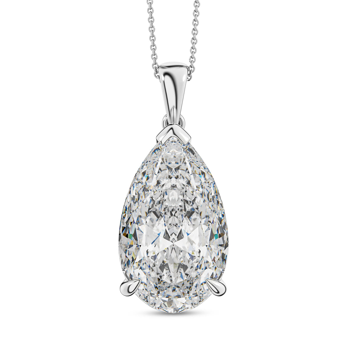 LUXURIANT DIAMOND - Lab Grown Diamant IGI zertifiziert VS/EF, Anhänger 925 Silber rhodiniert ca. 10.00 ct