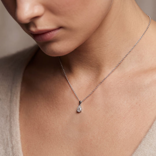 LUXURIANT DIAMOND - Lab Grown Diamant IGI zertifiziert VS/EF, Anhänger 925 Silber rhodiniert ca. 10.00 ct