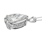LUXURIANT DIAMOND - Lab Grown Diamant IGI zertifiziert VS/EF, Anhänger 925 Silber rhodiniert ca. 10.00 ct