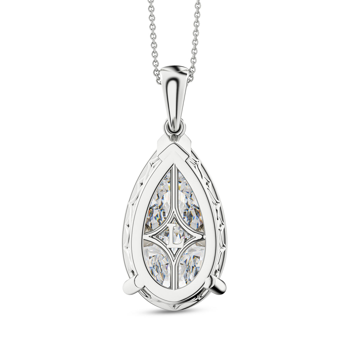 LUXURIANT DIAMOND - Lab Grown Diamant IGI zertifiziert VS/EF, Anhänger 925 Silber rhodiniert ca. 10.00 ct