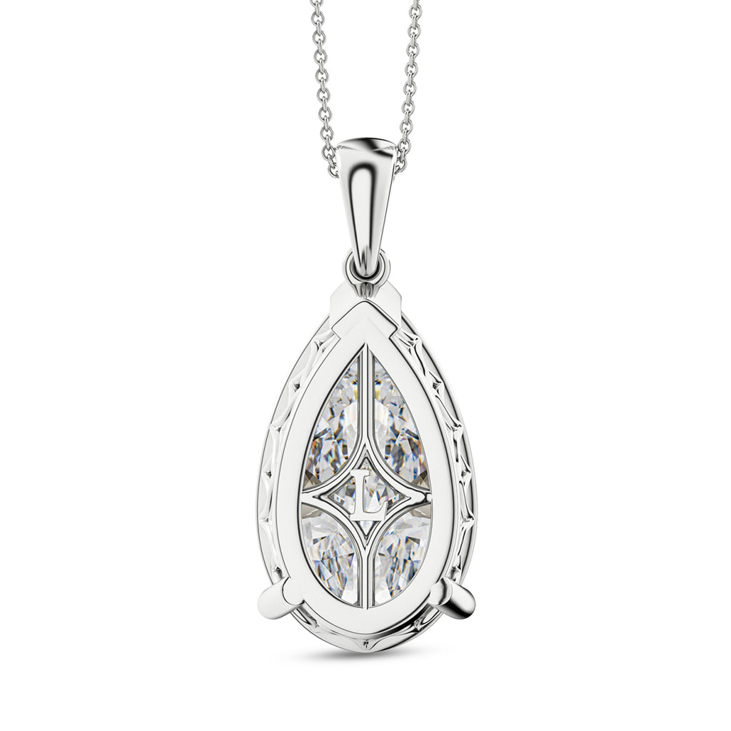LUXURIANT DIAMOND - Lab Grown Diamant IGI zertifiziert VS/EF, Anhänger 925 Silber rhodiniert ca. 10.00 ct