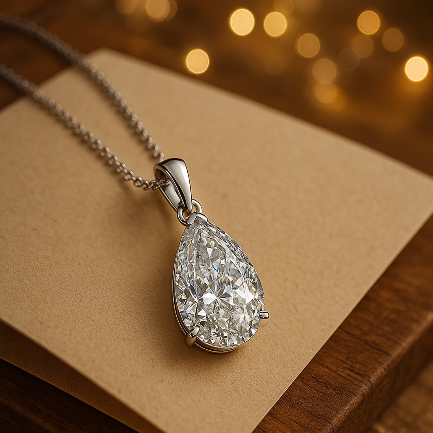 LUXURIANT DIAMOND - Lab Grown Diamant IGI zertifiziert VS/EF, Anhänger 925 Silber rhodiniert ca. 10.00 ct