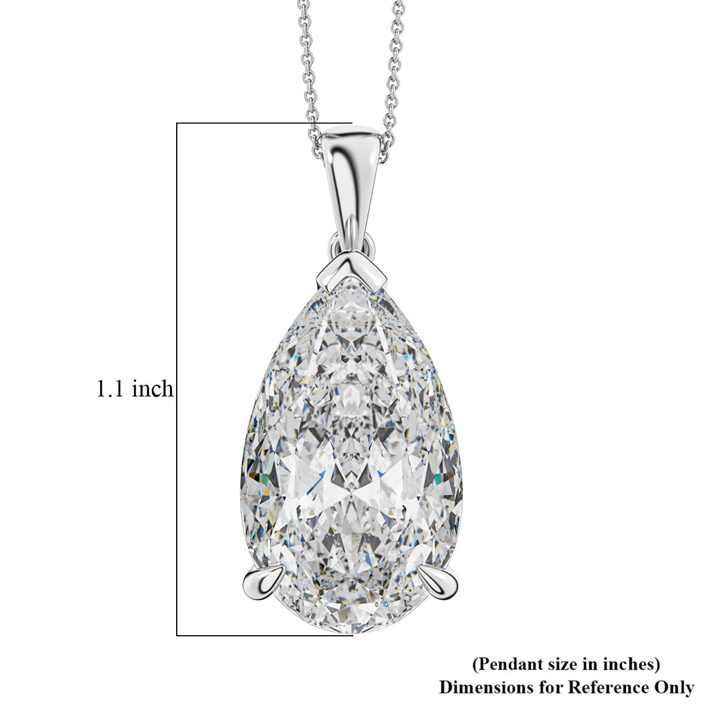 LUXURIANT DIAMOND - Lab Grown Diamant IGI zertifiziert VS/EF, Anhänger 925 Silber rhodiniert ca. 10.00 ct