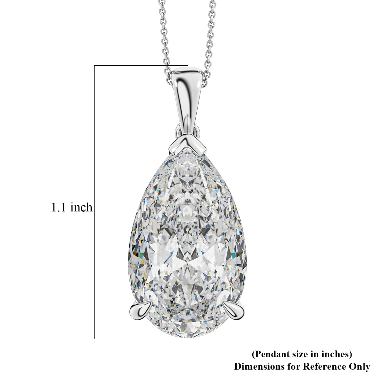 LUXURIANT DIAMOND - Lab Grown Diamant IGI zertifiziert VS/EF, Anhänger 925 Silber rhodiniert ca. 10.00 ct
