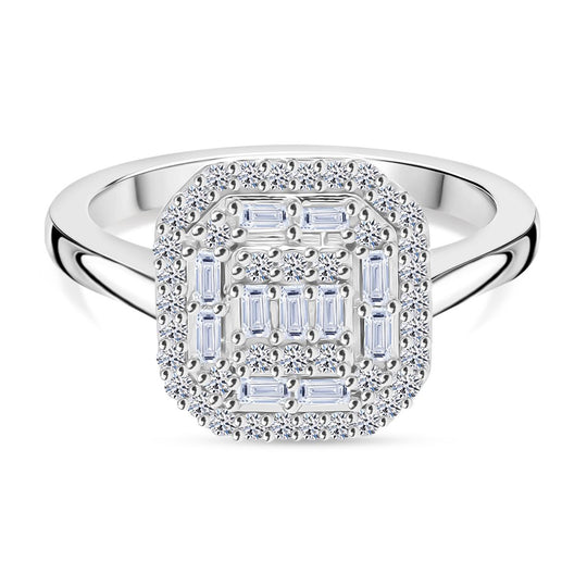 LUXURIANT DIAMOND - Lab Grown Diamant SI-GH Ring 925 Silber rhodiniert (Größe 17.00) ca. 0.50 ct
