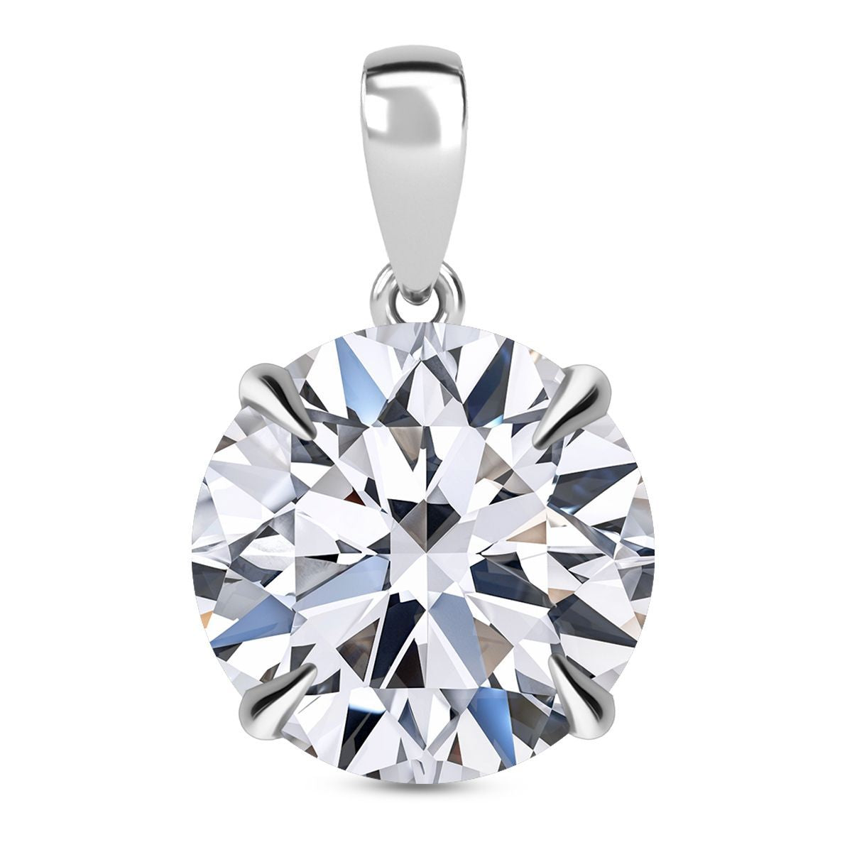 LUXURIANT DIAMOND - Lab Grown Diamant VS2-E Anhänger 925 Silber Rhodiniert ca. 10.00 ct