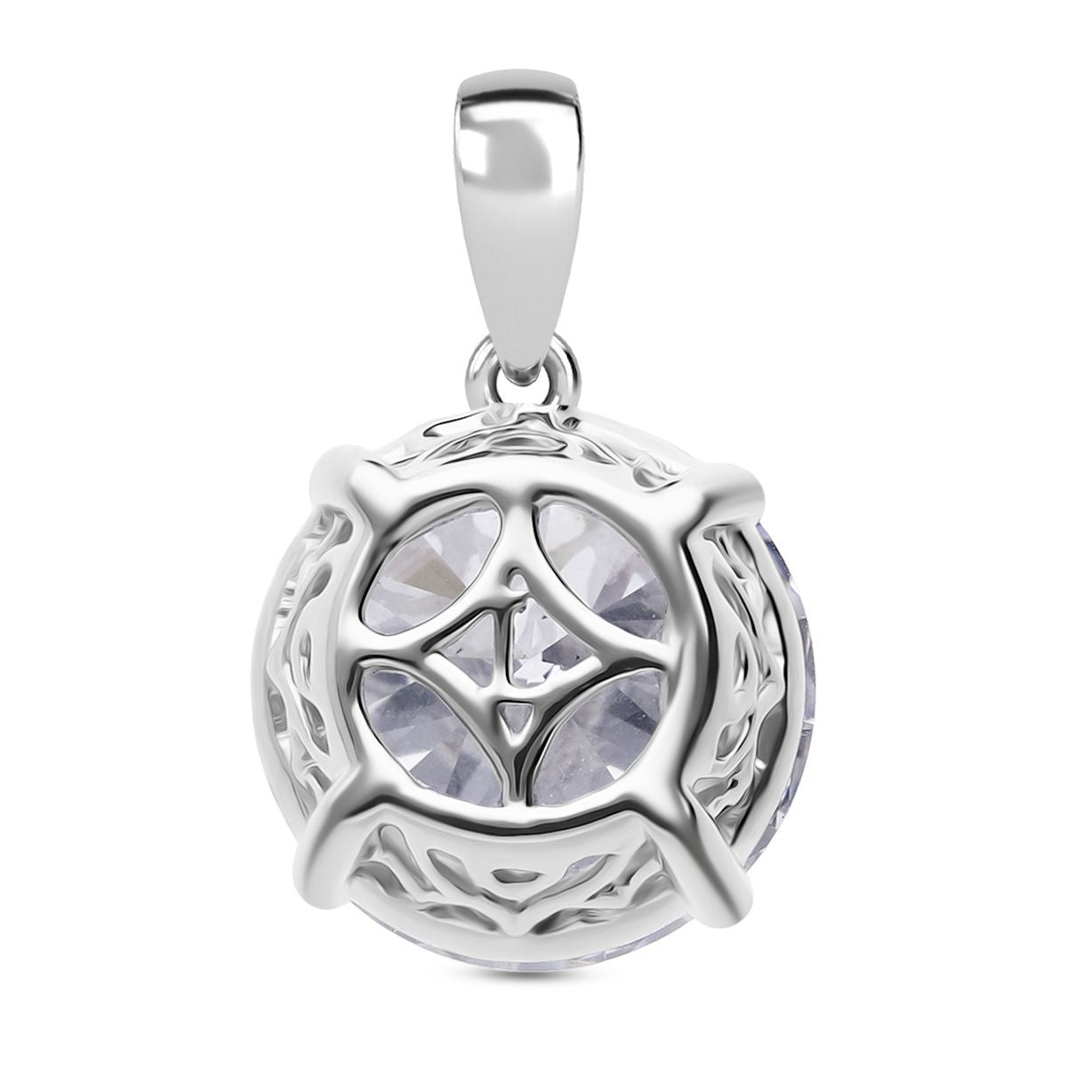 LUXURIANT DIAMOND - Lab Grown Diamant VS2-E Anhänger 925 Silber Rhodiniert ca. 10.00 ct