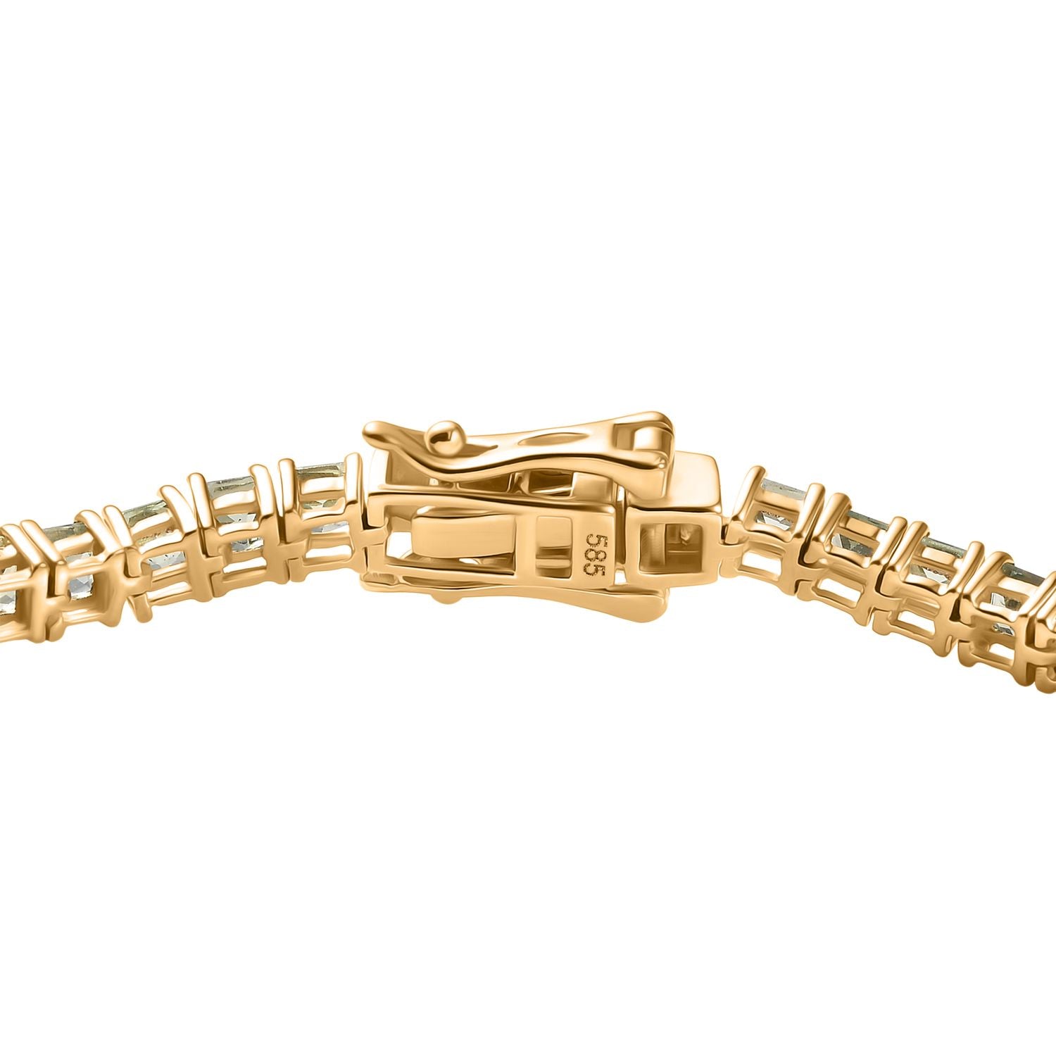 AAA Mehrfarbig Saphir Armband ca. 19 cm 585 Gold ca. 8,26 ct.