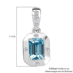 D'Joy AAA Blauer Zirkon, Weißer Zirkon Anhänger 925 Silber rhodiniert ca. 1.35 ct