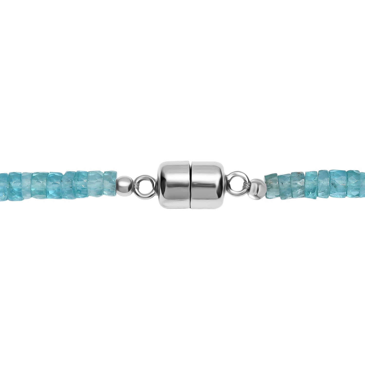 D'Joy Blauer Apatit Halskette ca. 45 cm 925 Silber rhodiniert ca. 98,00 ct.