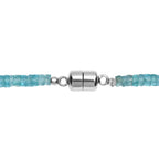 D'Joy Blauer Apatit Halskette ca. 45 cm 925 Silber rhodiniert ca. 98,00 ct.