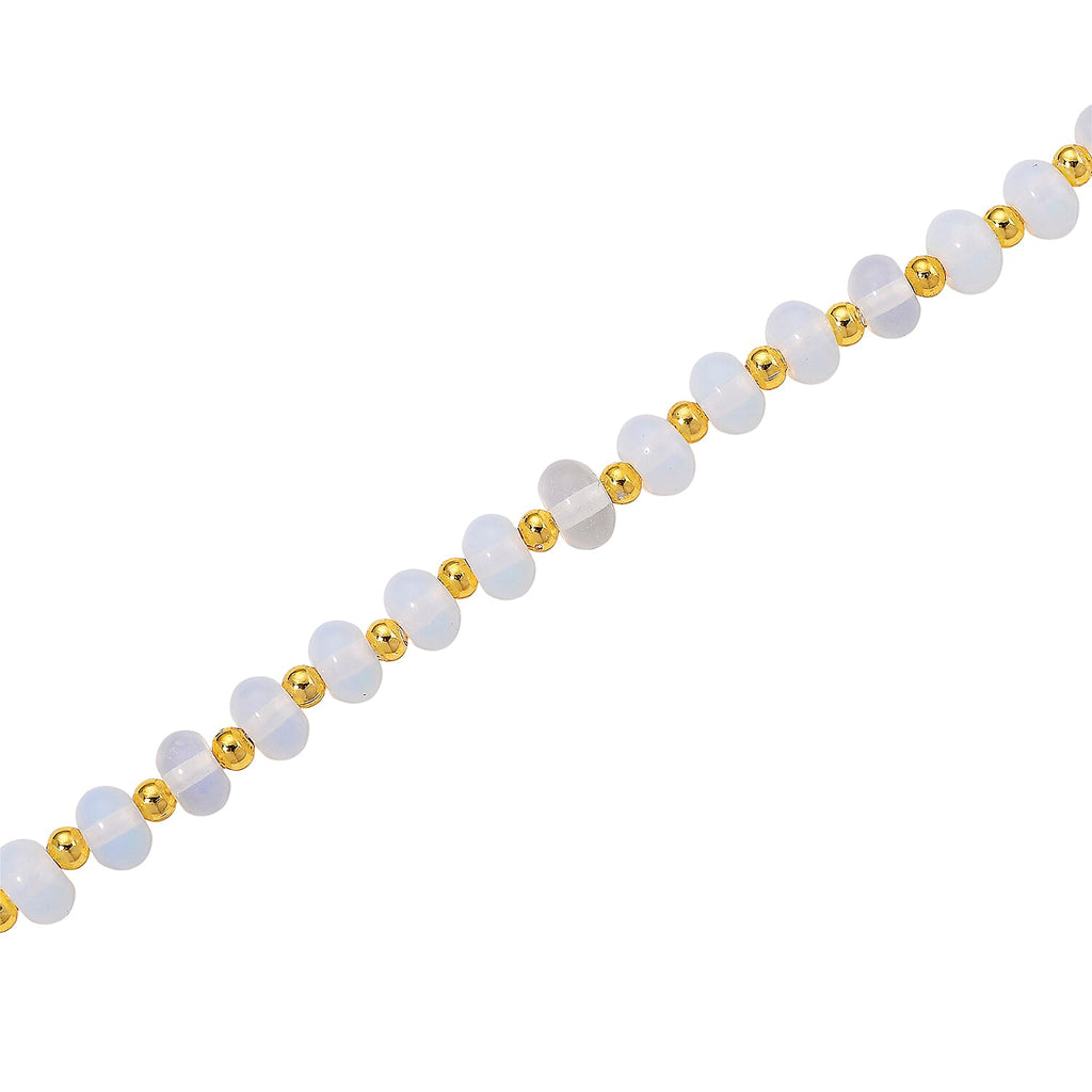 Opalite Halskette Flexibles Reine Legierung gelb vergoldet  ca. 60.00 ct