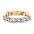 D'Joy Moissanit Ring 925 Silber 750 Gelbgold Vermeil (Größe 18.00) ca. 3,51 ct