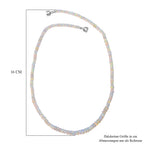 D'Joy AA Natürlicher, äthiopischer Welo Opal Halskette ca. 45 cm 925 Silber rhodiniert ca. 55,00 ct.